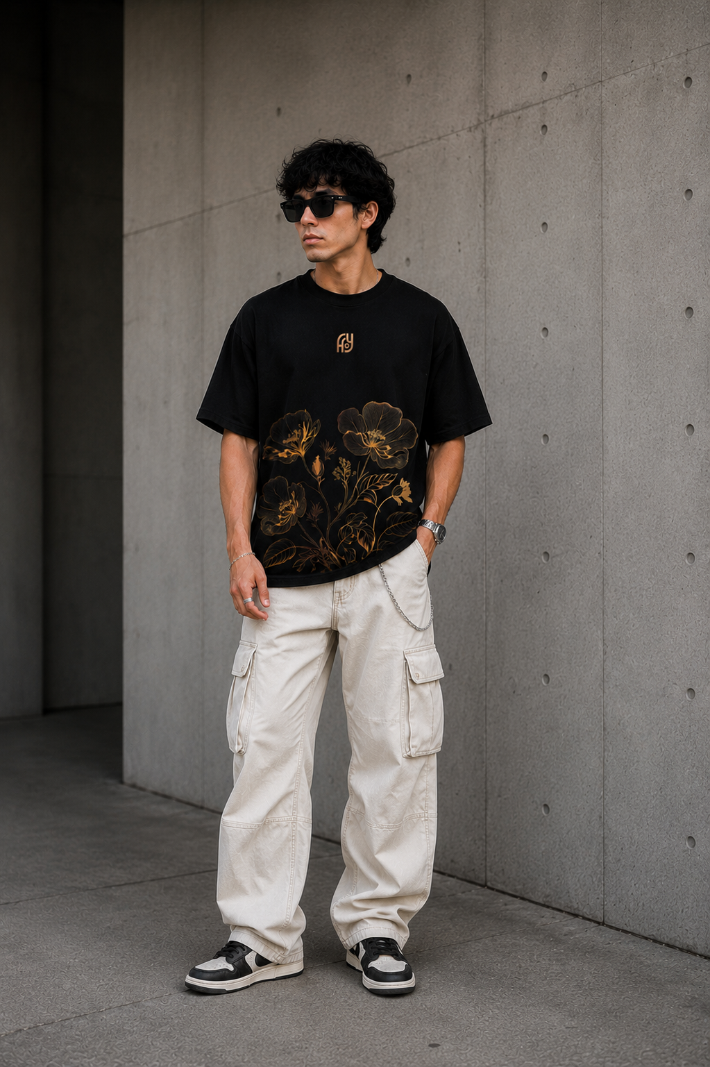 Midnight Flora Relaxed Fit