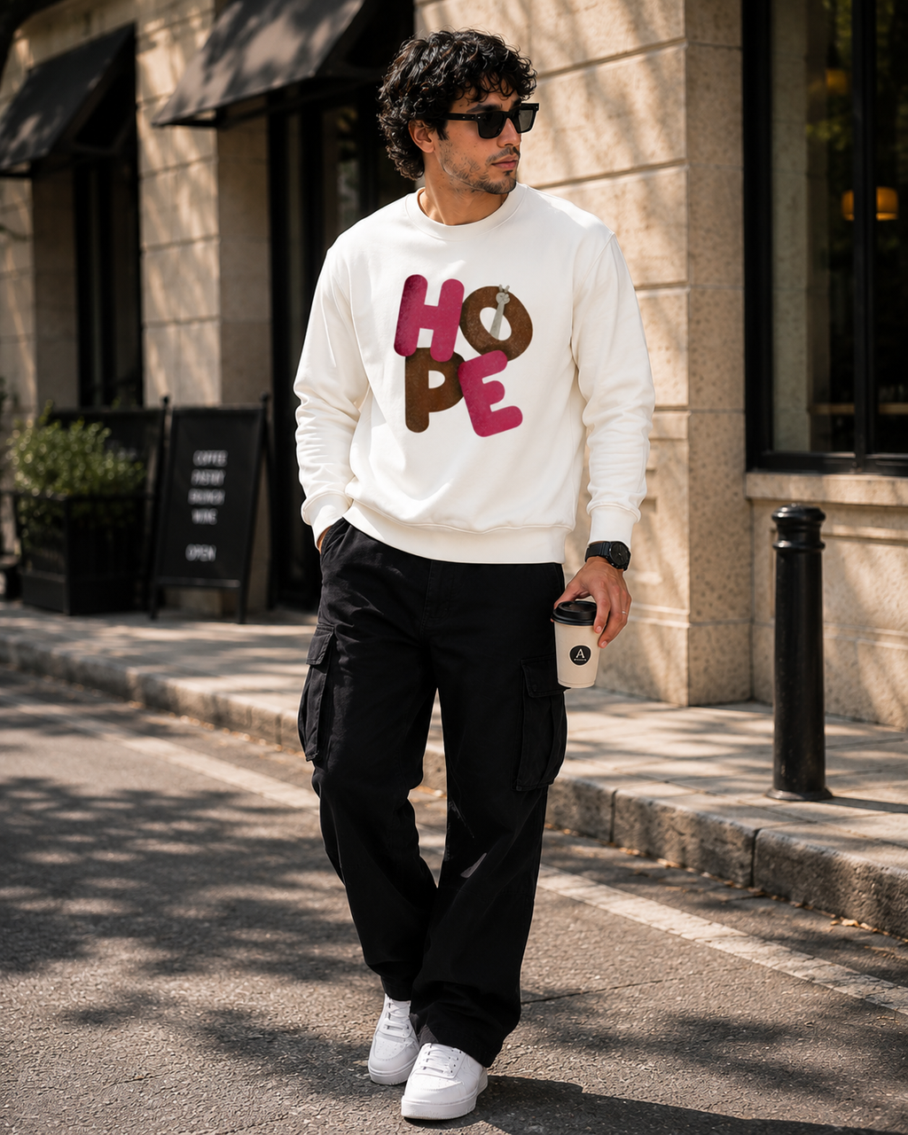 Full Sleeve Neck T-Shirt - HOPE