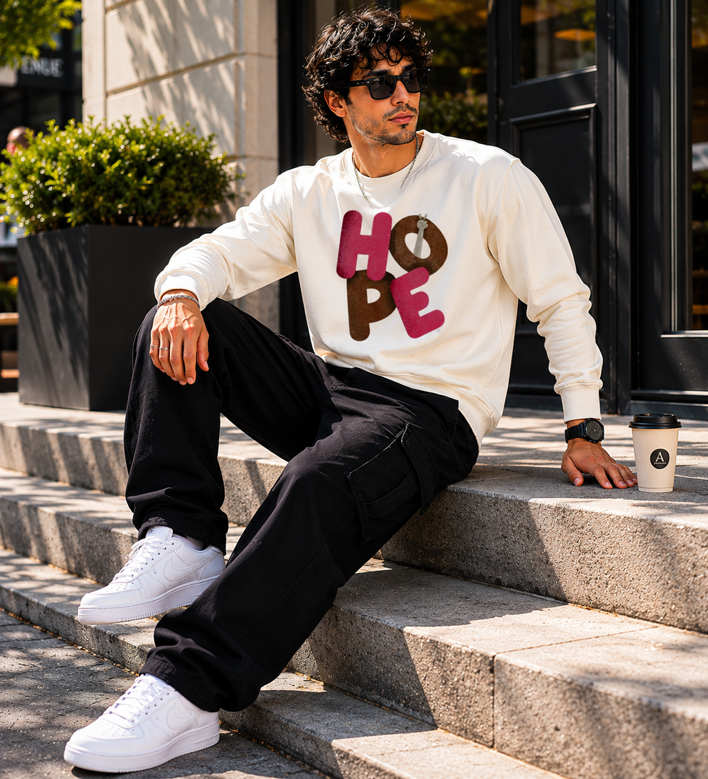 Full Sleeve Neck T-Shirt - HOPE