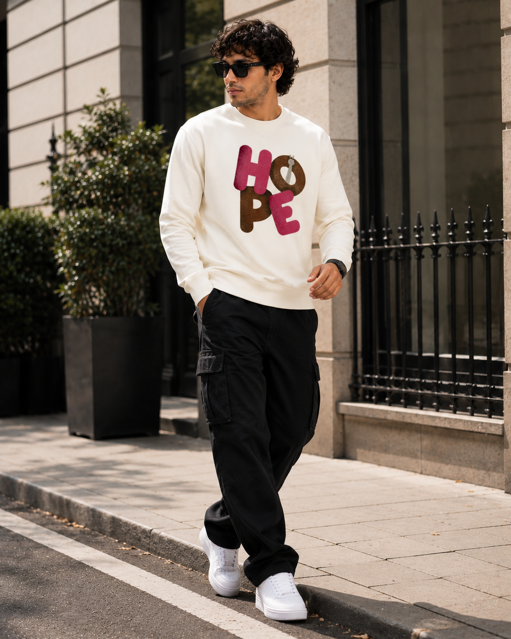 Full Sleeve Neck T-Shirt - HOPE