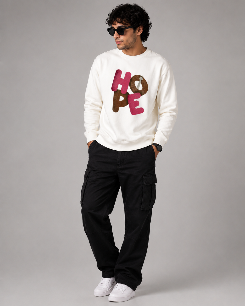 Full Sleeve Neck T-Shirt - HOPE