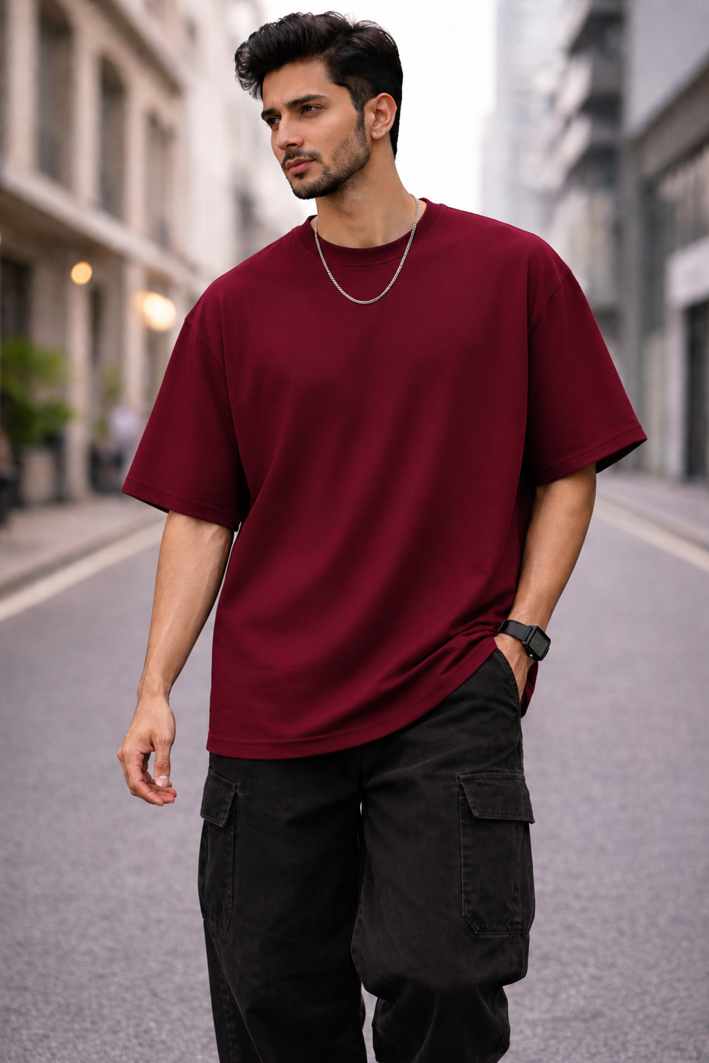 YANI- Meroon Relaxed Fit