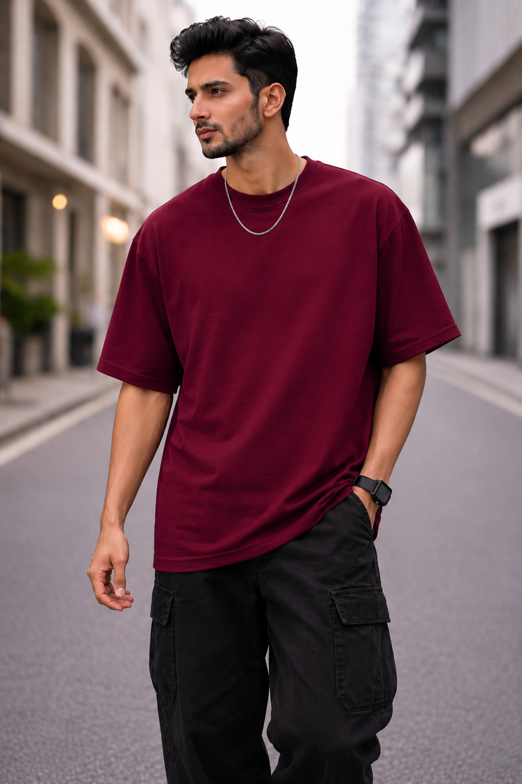 YANI- Meroon Relaxed Fit